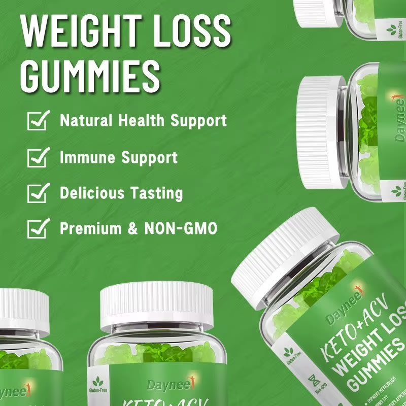 DAYNEE Customized brand Keto bhb gummies herbal apple cider vinegar slimming gummies for weight loss products