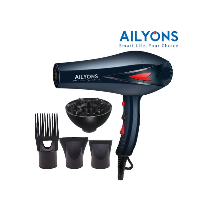 AILYONS U1 Professional Hair Blow Dryer – 2400W with 4 Beauty Accessories
