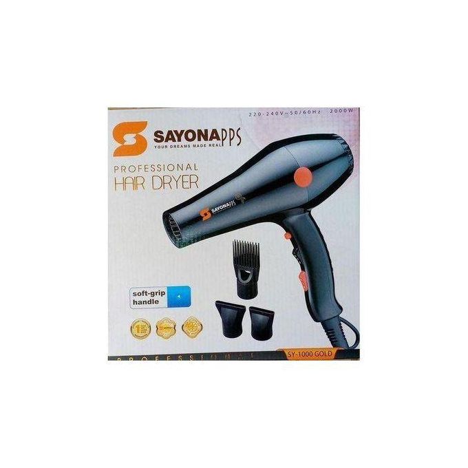 Sayona SY-1000 Salon Hair Blow Dryer with 2 Speeds