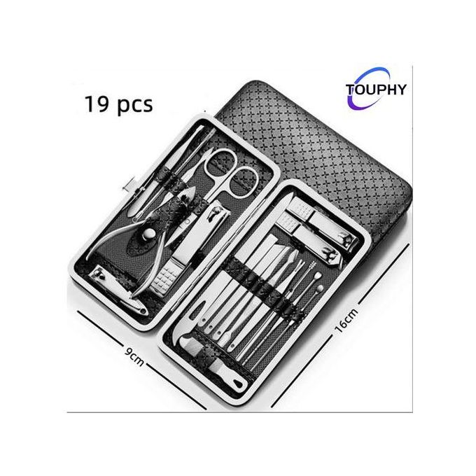 TOUPHY Manicure Nail Clippers Kit Pedicure Set - 19pcs