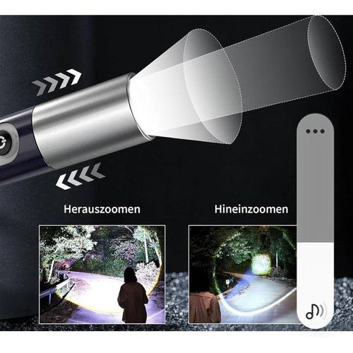 Zoom Light LED Bright Torch (Telescopic Zoom)
