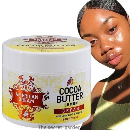 Original American Dream Cocoa Butter Lemon Brightening Cream | Fades Dark Spots + Smooths Stretch Marks | 500ml | LIMITED SALE PRICE