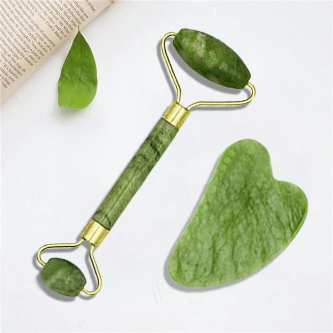 Natural Gua Sha Facial Jade Roller – Face & Body Massager