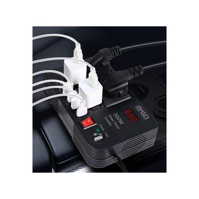 300W Car Power Inverter – DC 12V to AC 220V