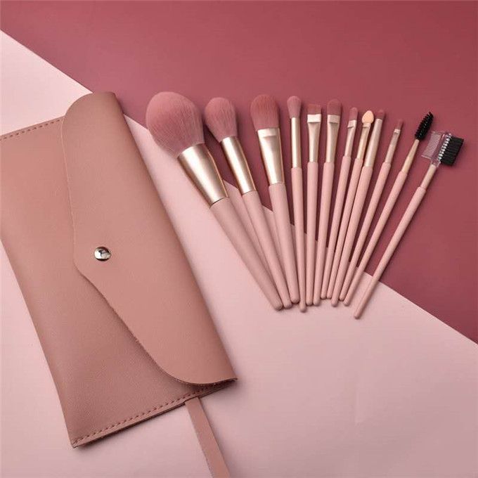 12Pcs Makeup Brush Set – Pink