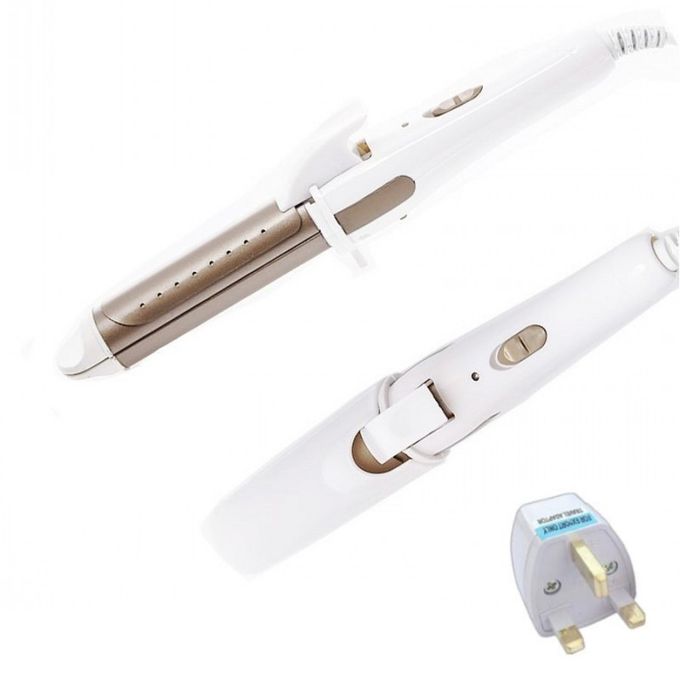 Nova 2-in-1 Hair Straightener & Curling Iron – Gold