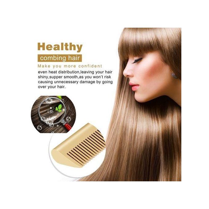 Professional Electric Hot Comb – Gold Heat Hair Straightener