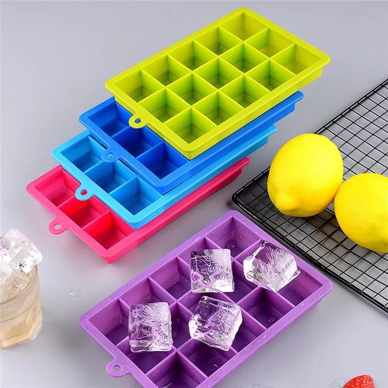 Silicone ice cube mould