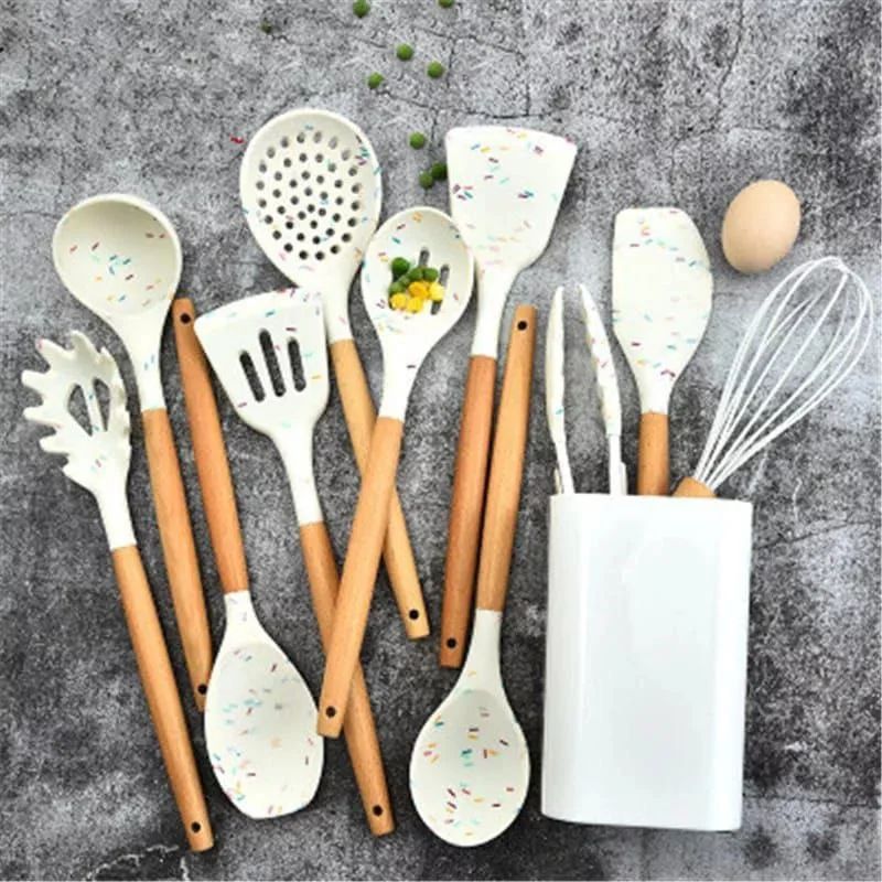 Luxury silicone cooking tool set