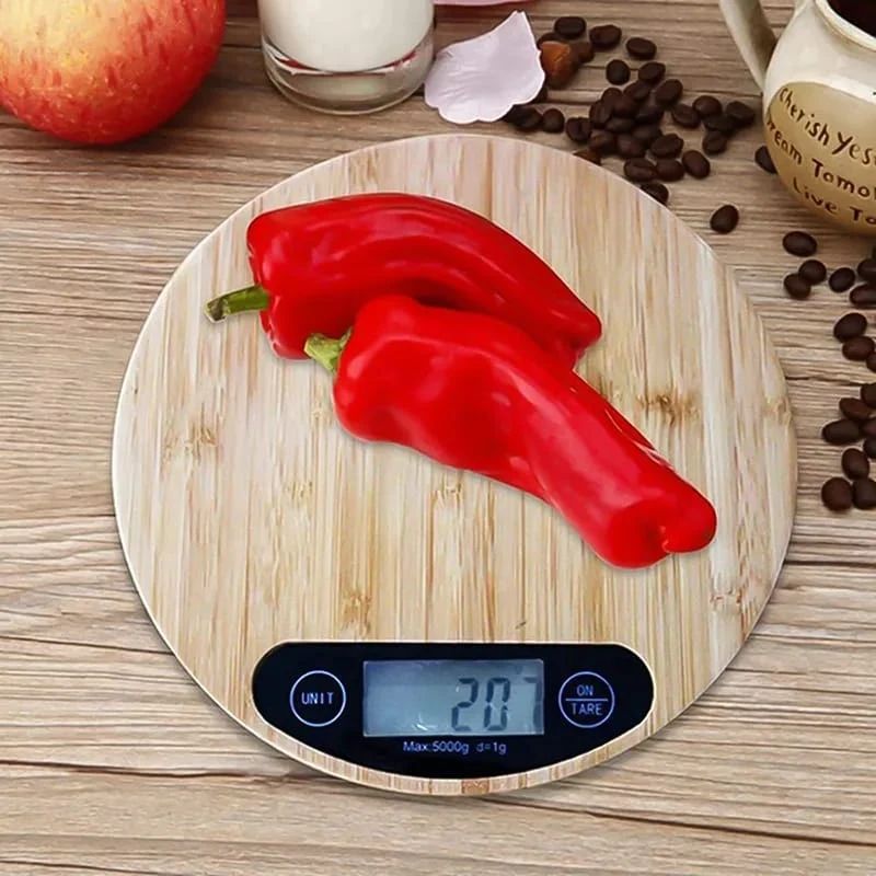 Bamboo Kitchen Weighing Scale