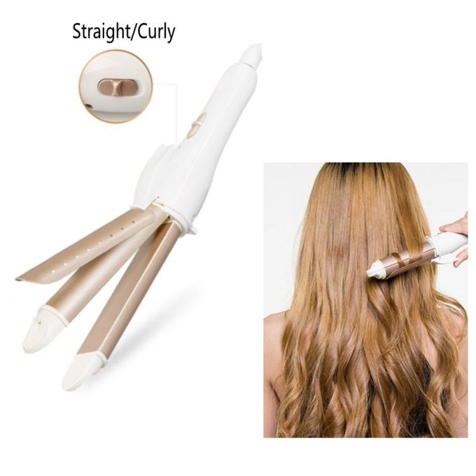 Nova 2-in-1 Hair Straightener & Curling Iron – Gold