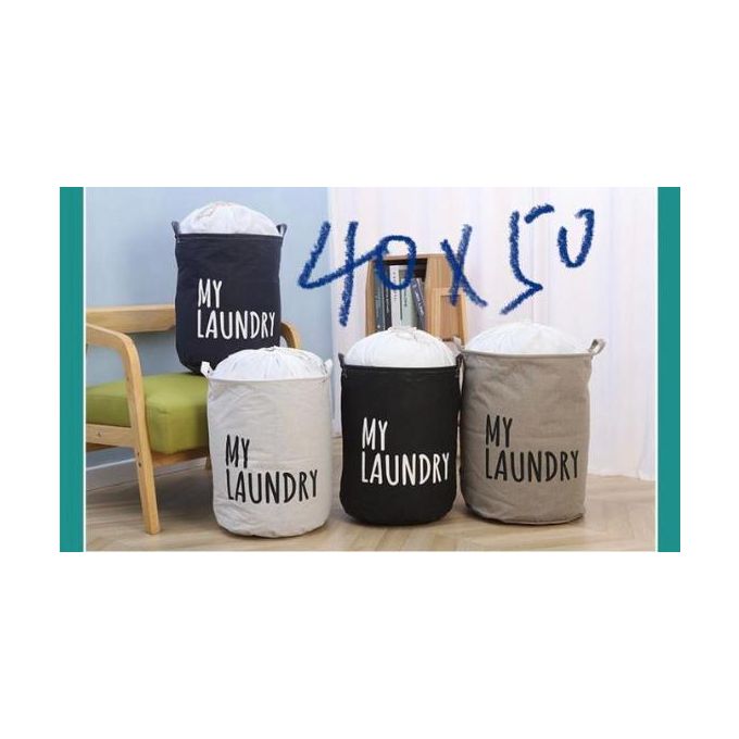 Large Foldable Laundry Hamper with Drawstring Closure