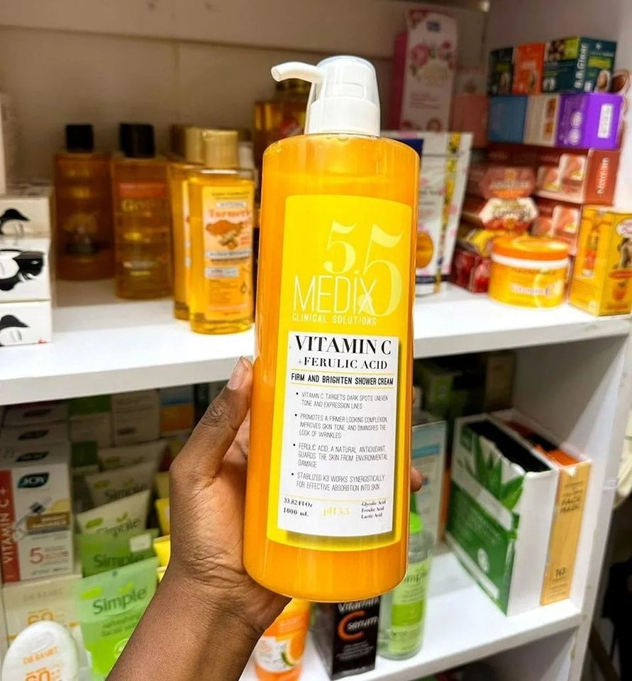 Medix 5.5 Vitamin C + Ferulic Acid Firm and Brighten Shower Cream, 1000ml
