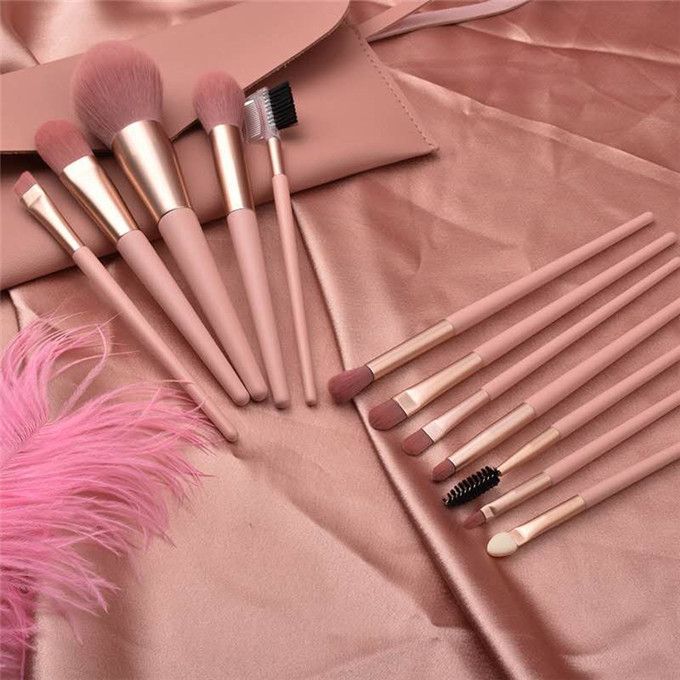 12Pcs Makeup Brush Set – Pink