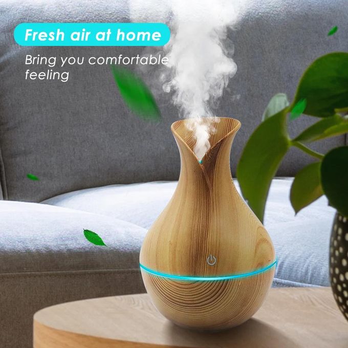 Ultrasonic Aromatherapy USB Humidifier & Essential Oil Diffuser with LED Light