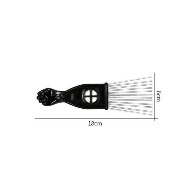 Afro Hair Pick & Dreadlocks Steel Pin Comb Set – Black