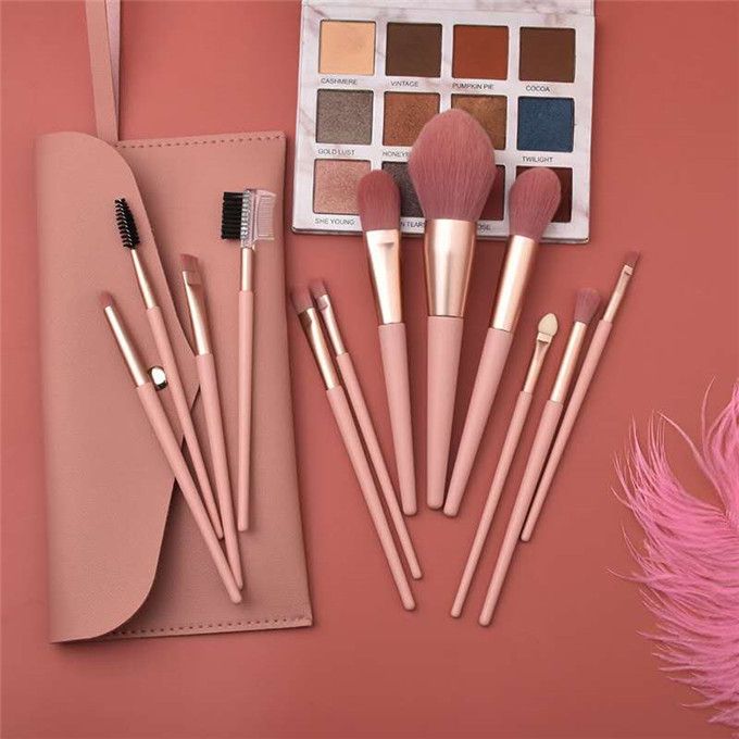 12Pcs Makeup Brush Set – Pink