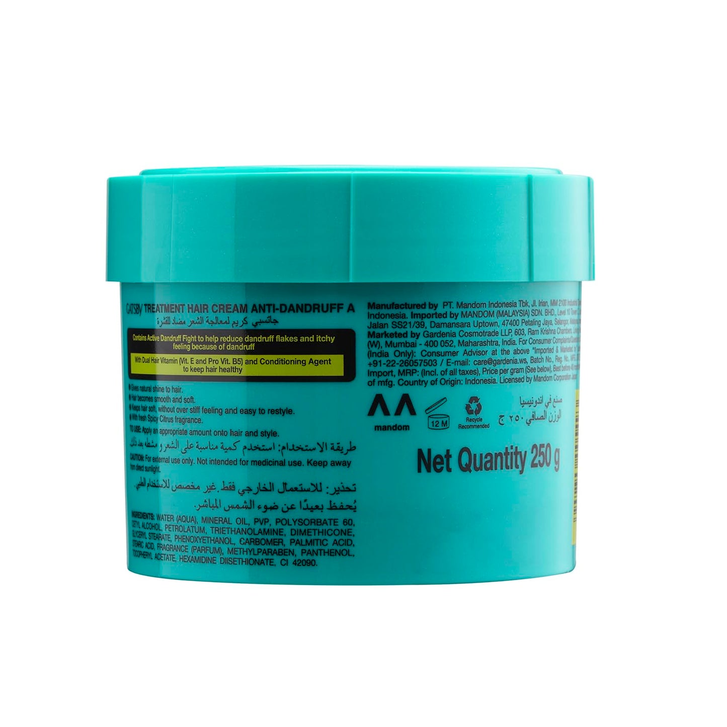 Gatsby Anti-Dandruff Treatment Hair Cream – 250g