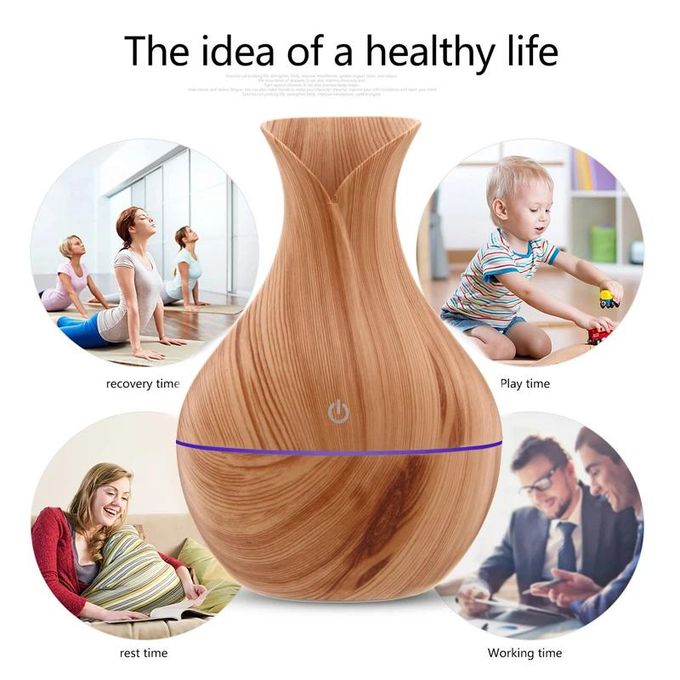 Ultrasonic Aromatherapy USB Humidifier & Essential Oil Diffuser with LED Light