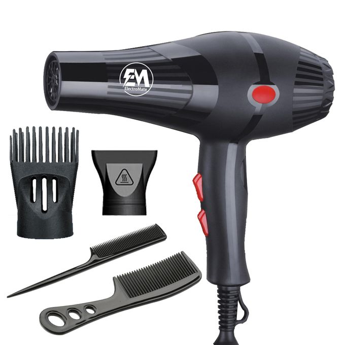 Em ElectroMate Blow Dryer Hair Blower – 2200W (Black)