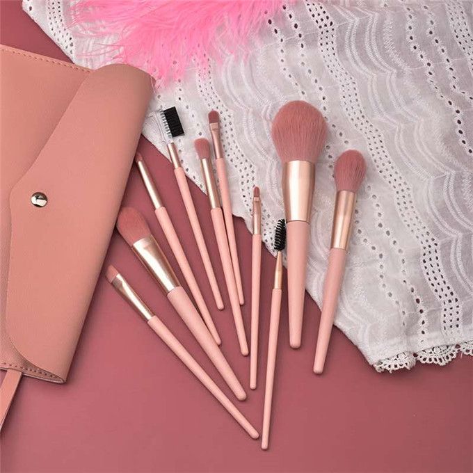 12Pcs Makeup Brush Set – Pink