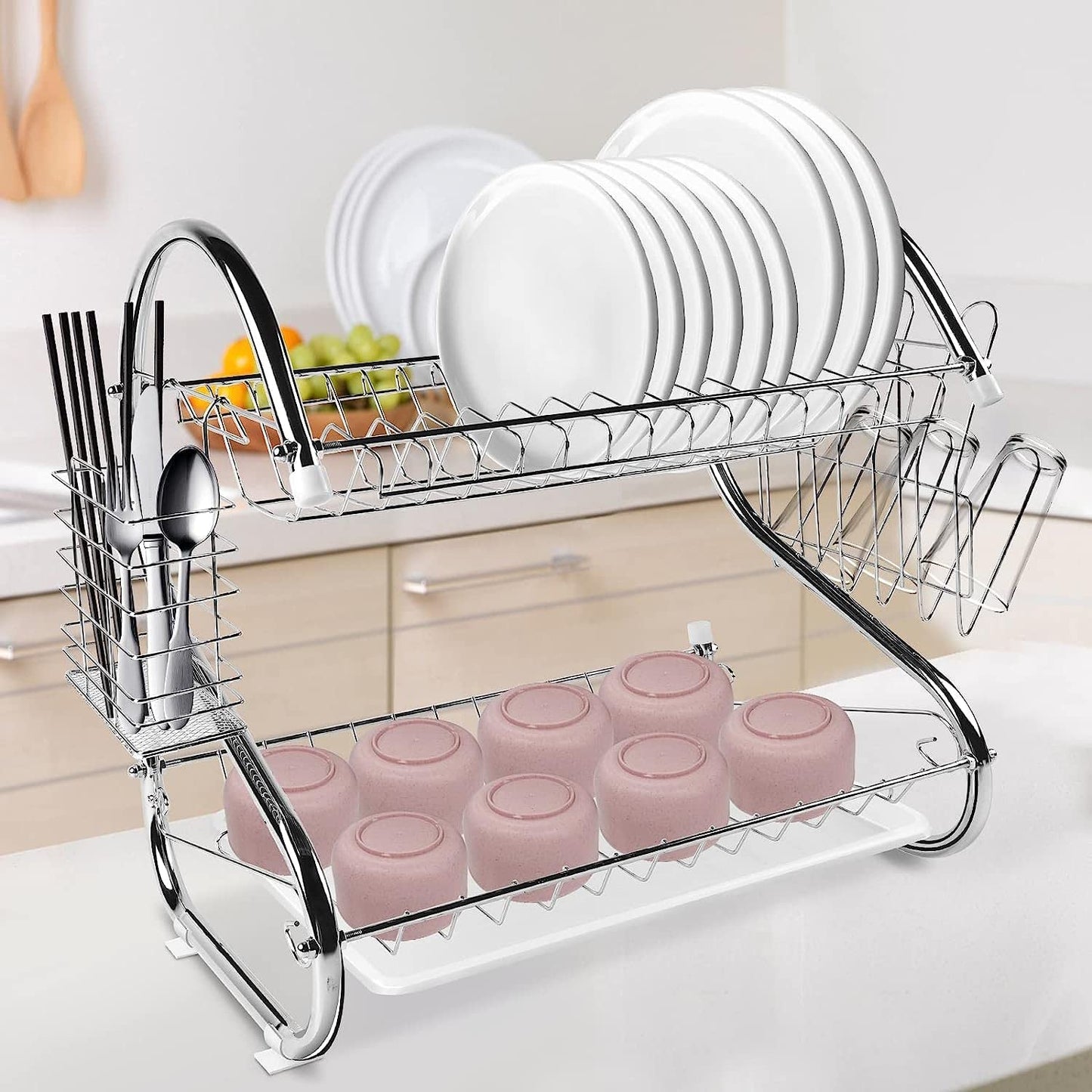 2-Layer Stainless Steel Dish Rack