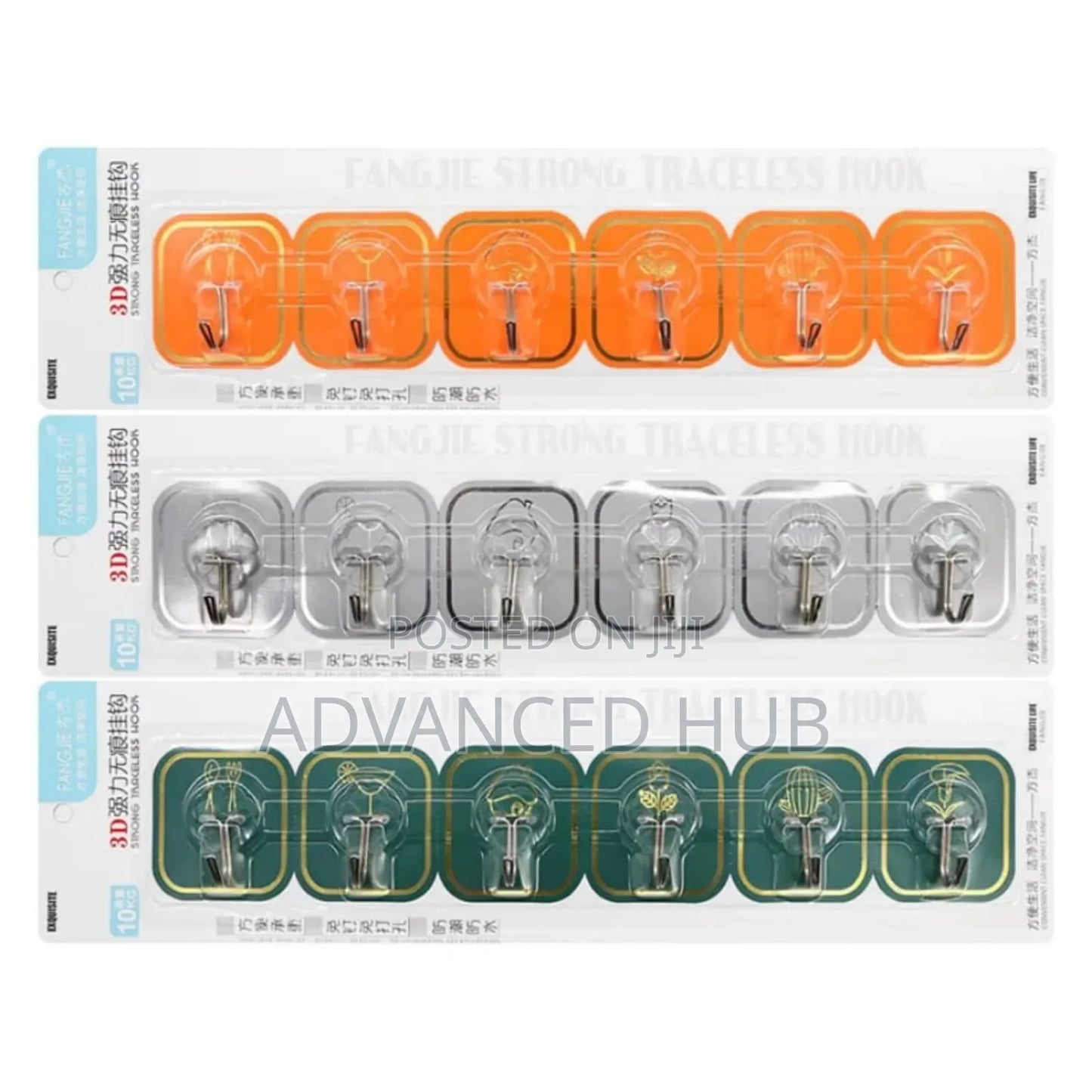 6PCS Punch-Free Wall Sticker Hooks