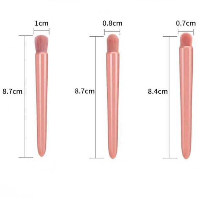 5-in-1 Makeup Brush Set with Mirror – Portable Mini Beauty Tool