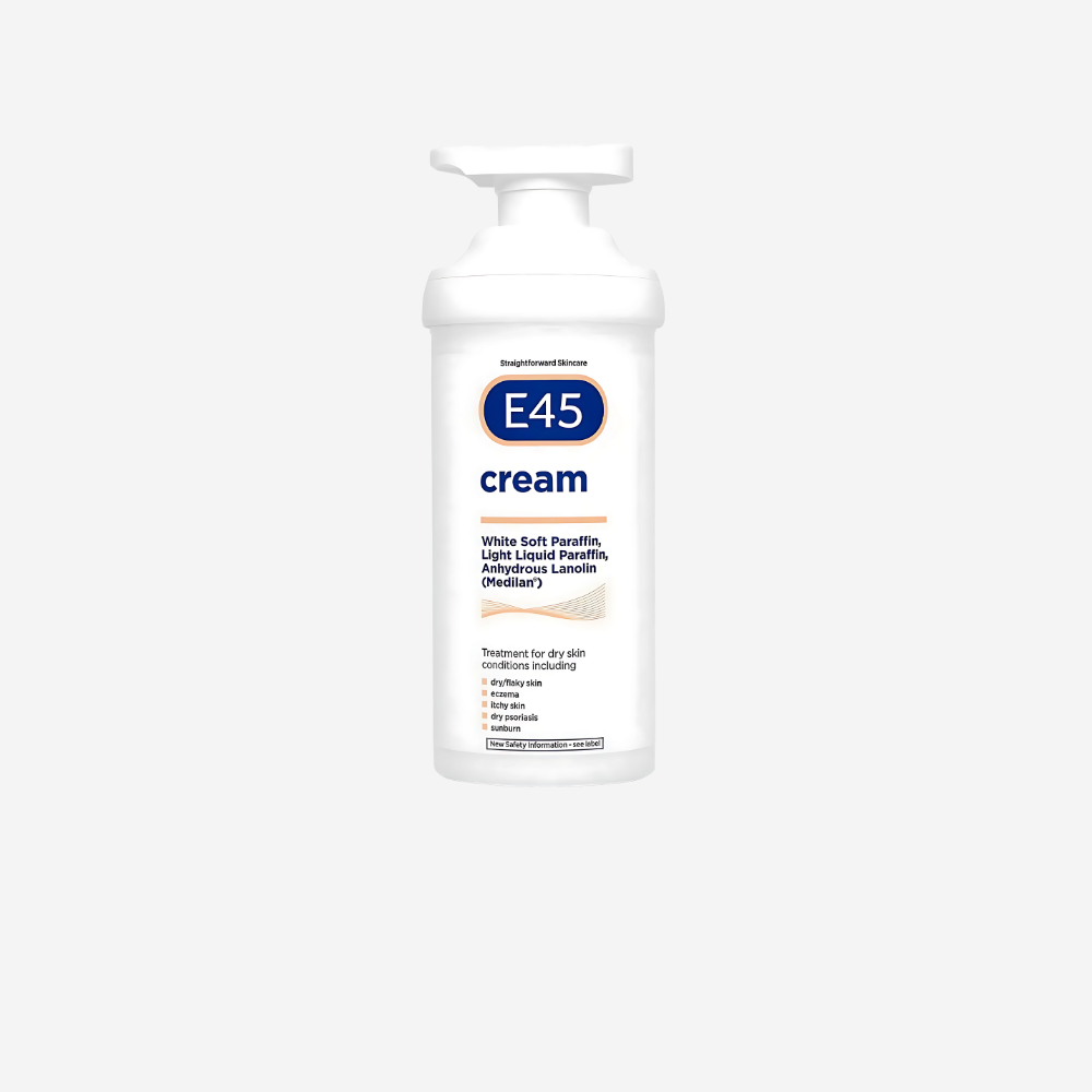 E45 moisturizing cream pump dispenser 500ml