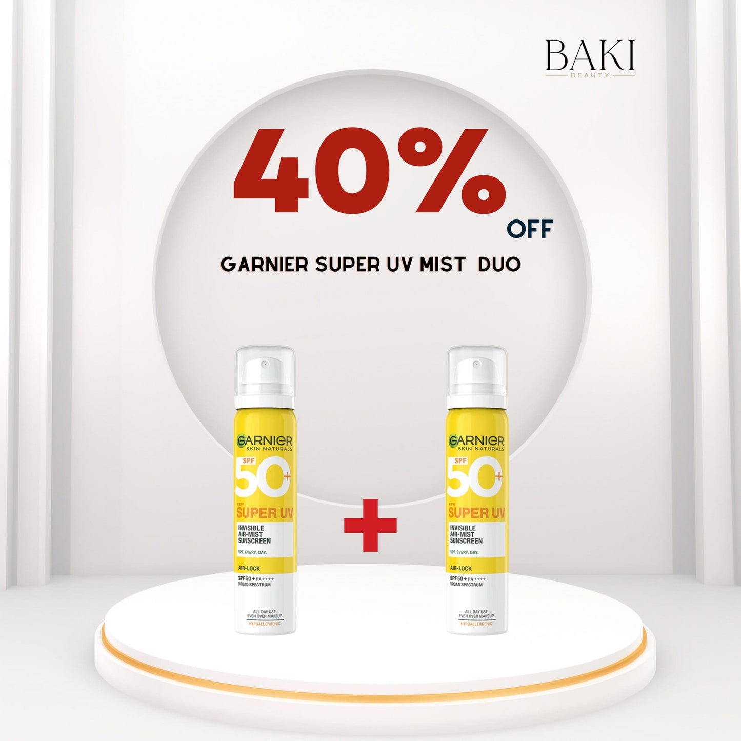Garnier Super Uv Invisible Air Mist Sunscreen SPF 50 Duo