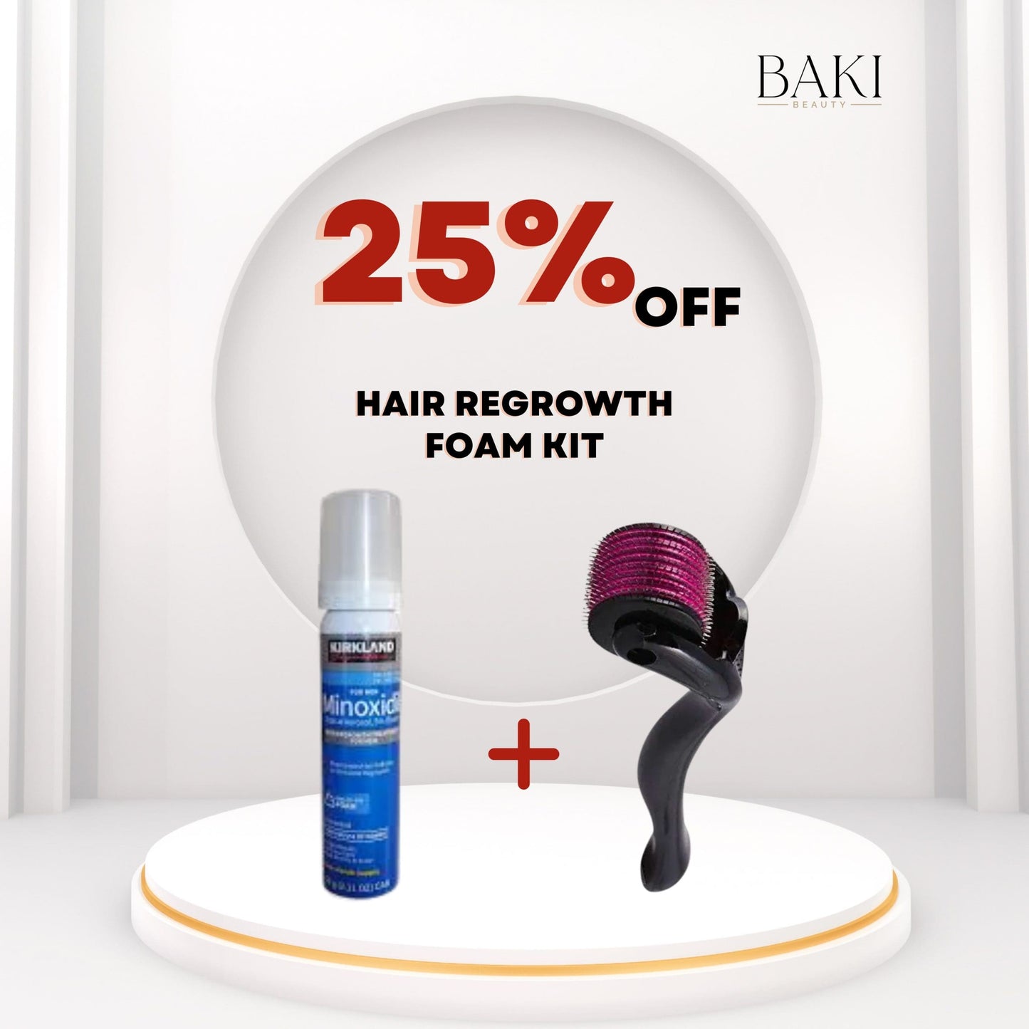 Hair Regrowth Foam Kit ( Minoxidil Foam 60g + Dermaroller)
