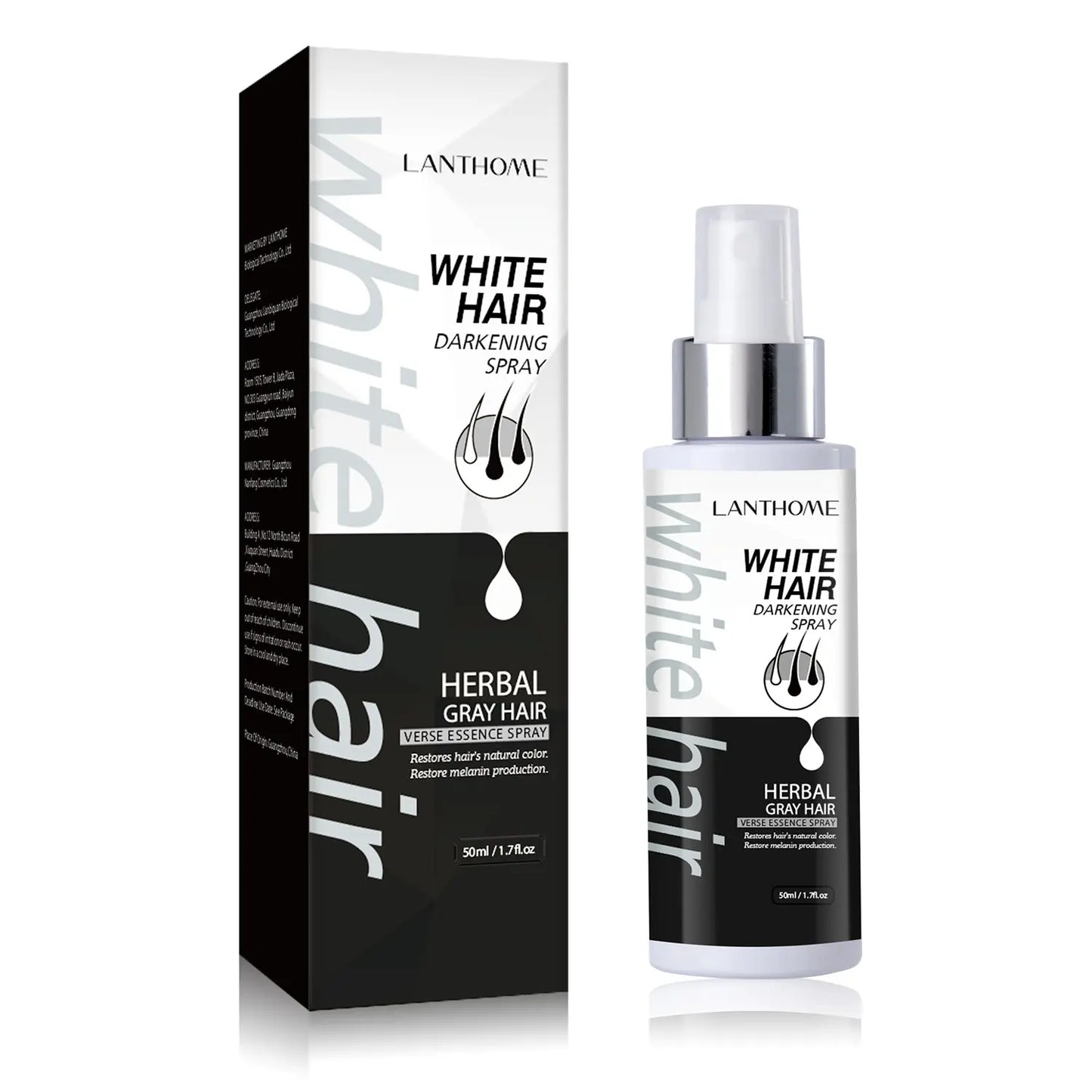 π₯ SALE β LANTHOME White Hair Darkening Spray | Cover Gray Hair Instantly | Men & Women | KSh 2,200