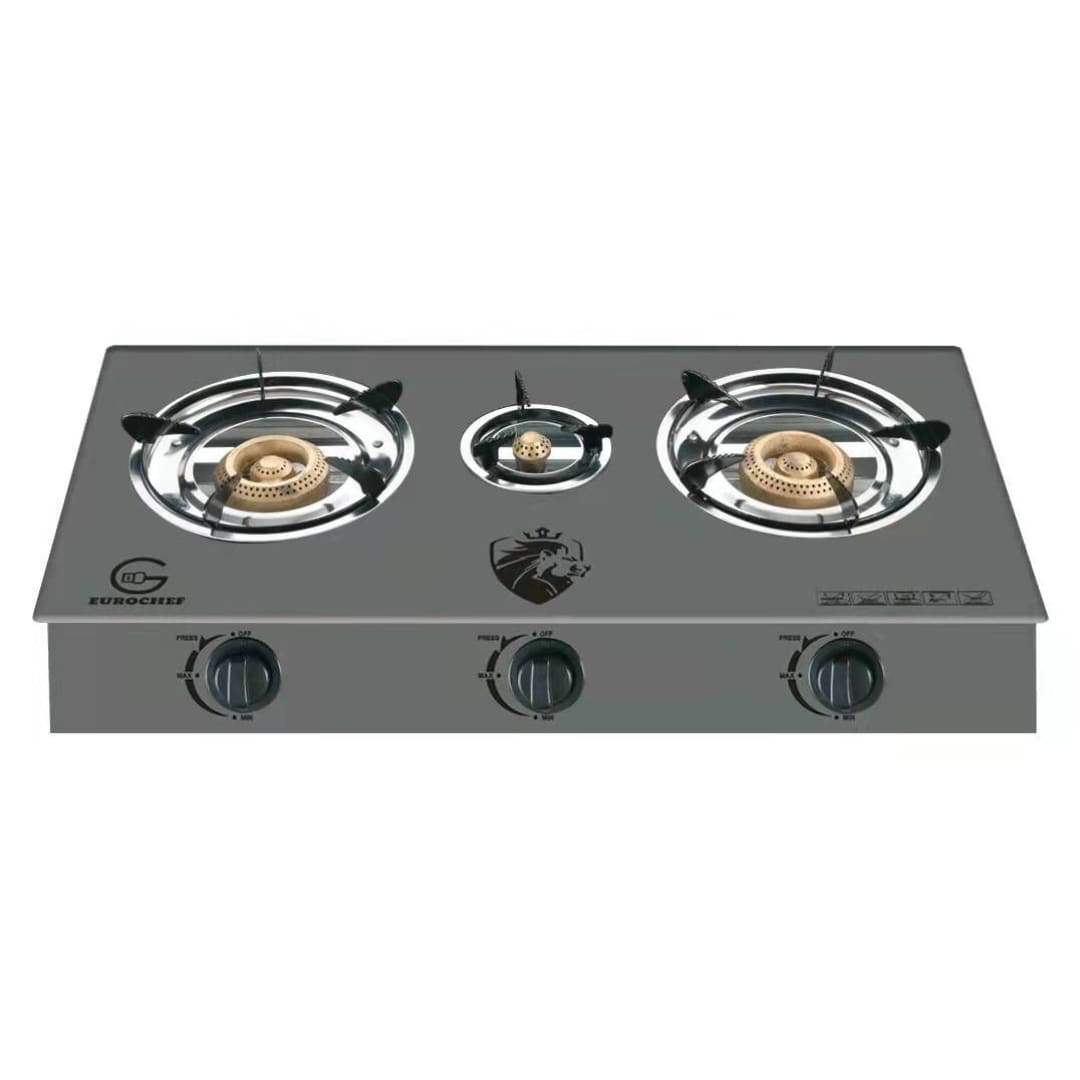 Three burner table top gas cooker -Eurochef
