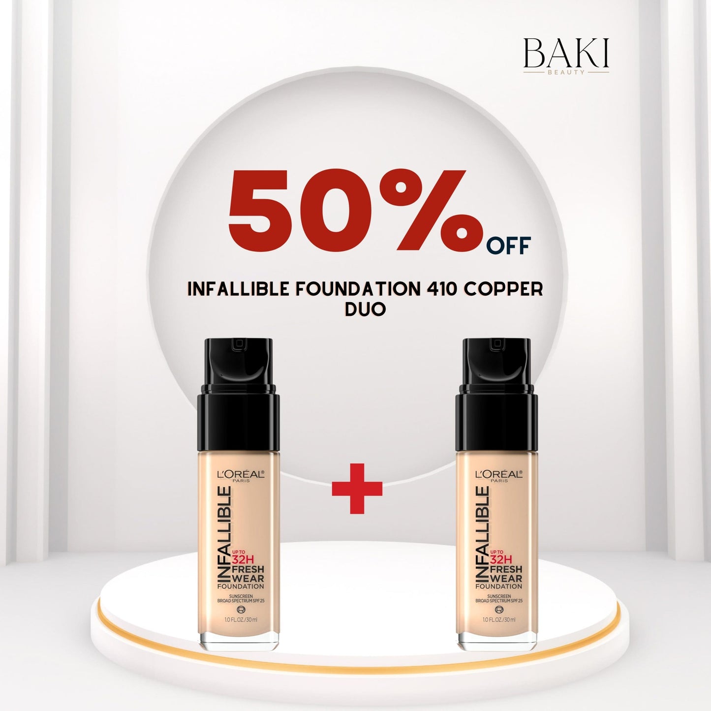 L’Oréal Paris Infallible 32H Fresh Wear Foundation 410 Inter 30ml Duo