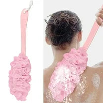 Bath & More Loofah Sponge with Long Handle Bath Shower Scrub