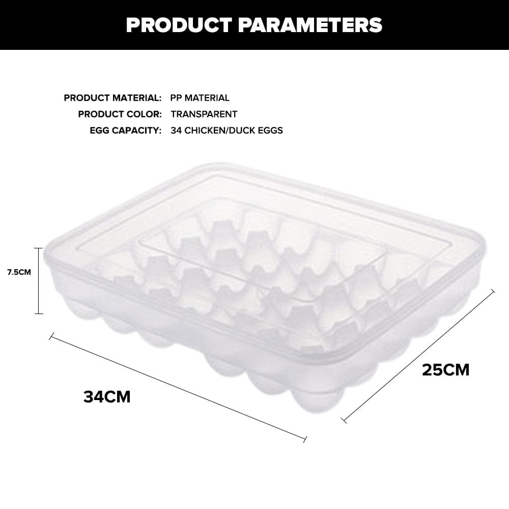 34 Eggs Tray Storage Container