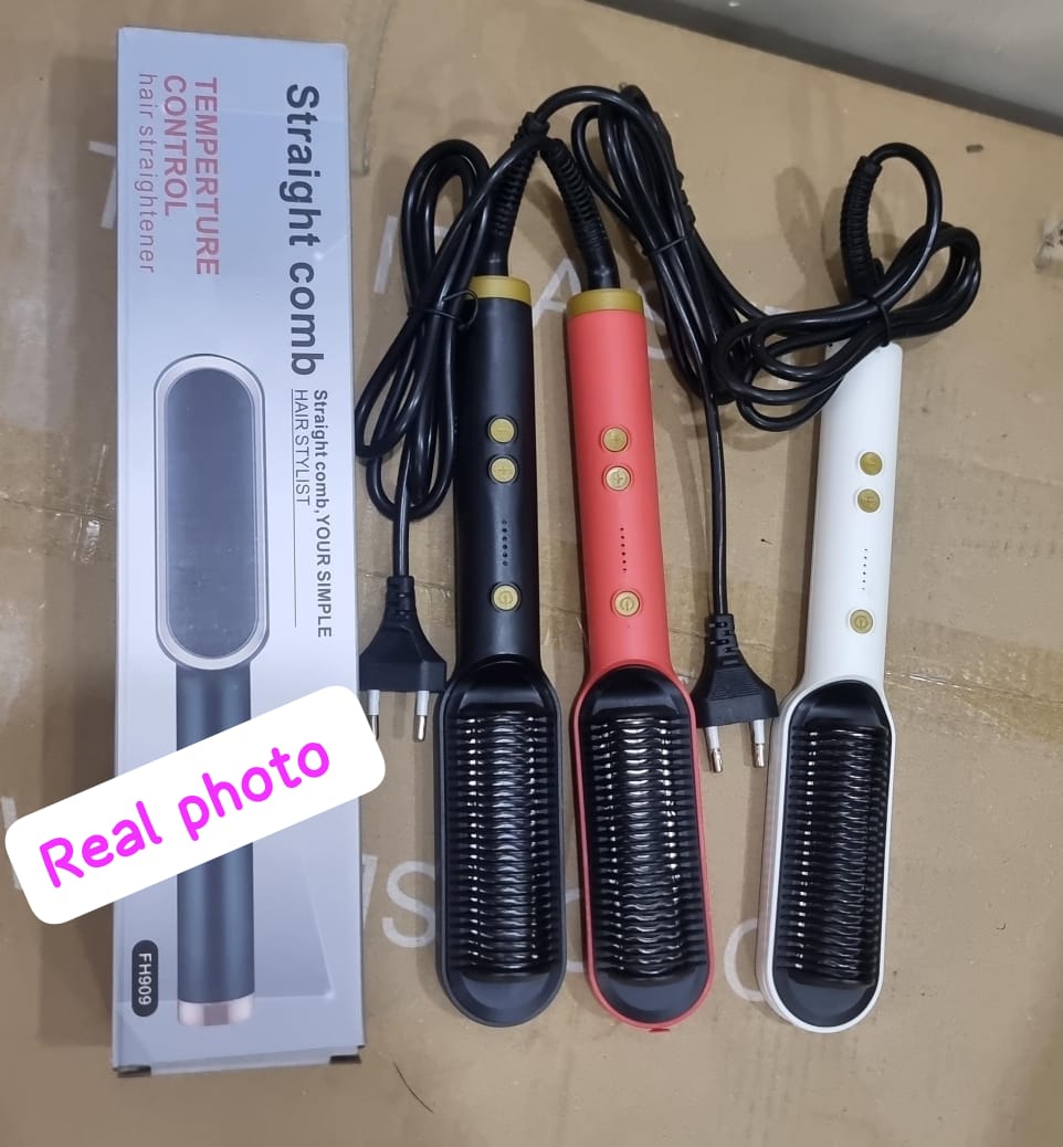 Electric Hair Straightening Comb with Temperature Control