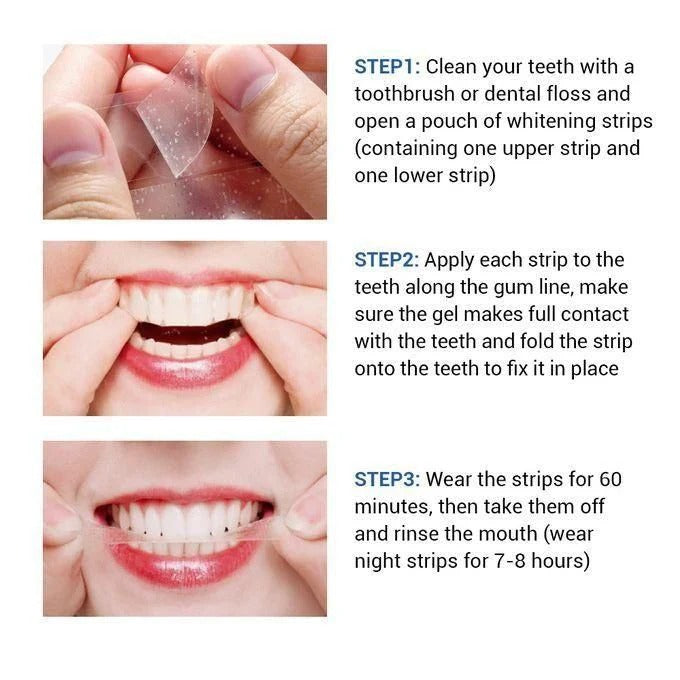 LANBENA Teeth Whitening Strips with Bamboo Charcoal