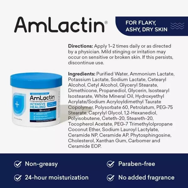 AmLactin Intensive Healing Restoring Body Cream - 340g