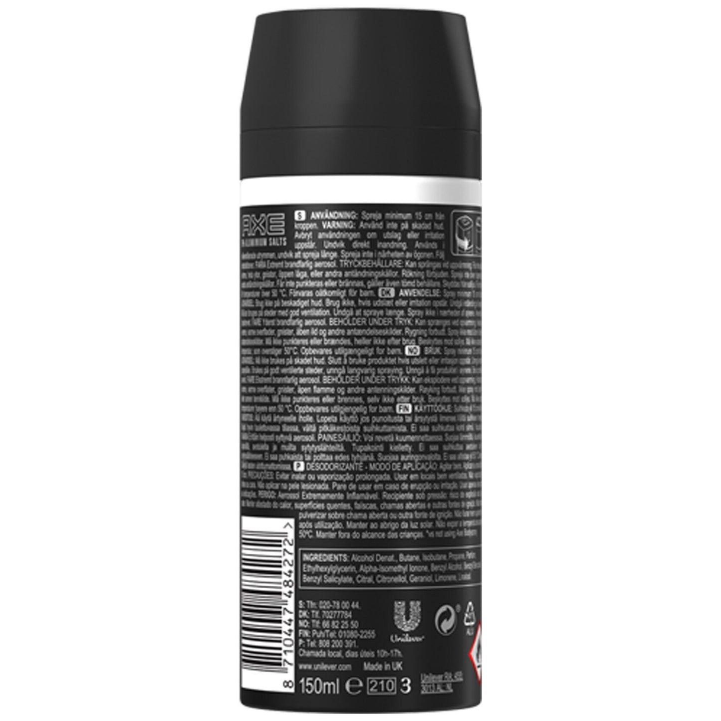 Axe Black Body Spray for Men – 150 ml