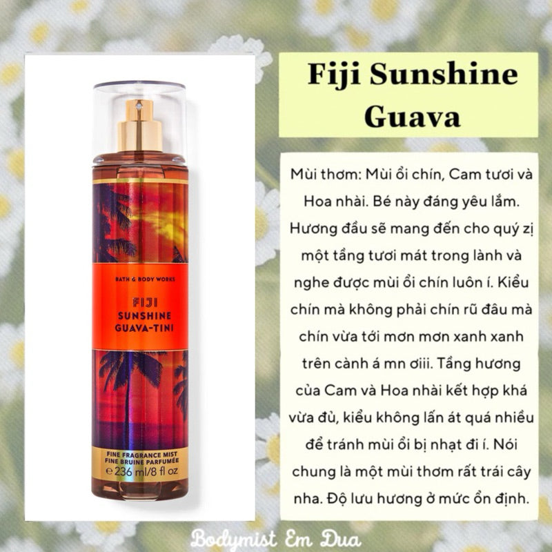 Bath & Body Works Fiji Sunshine Guava Tini Fine Fragrance Mist