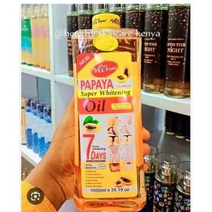 VEET GOLD Papaya Super Whitening & Brightening Body Oil-1000ml.