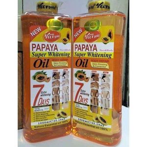 VEET GOLD Papaya Super Whitening & Brightening Body Oil-1000ml.