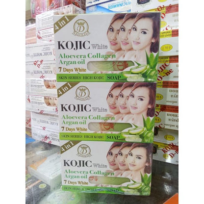 Kojic White Aloevera Collagen Argan Oil 7days Lightening Kojic Soap