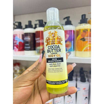 American Dream Cocoa butter lemon body oil