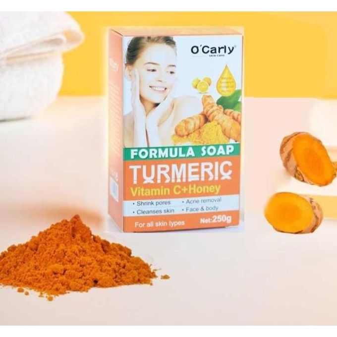 O'Carly Formula soap turmeric With vitamin c + honey For Face & Body -250g