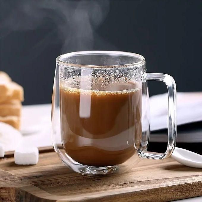 Double Wall Insulated Glass Coffee Mug / Tea Cup