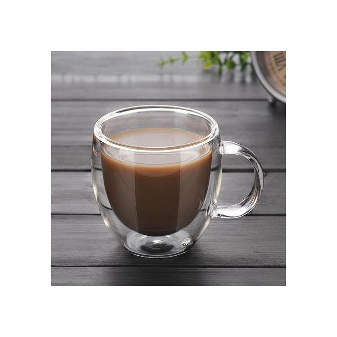 Double Wall Insulated Glass Coffee Mug / Tea Cup