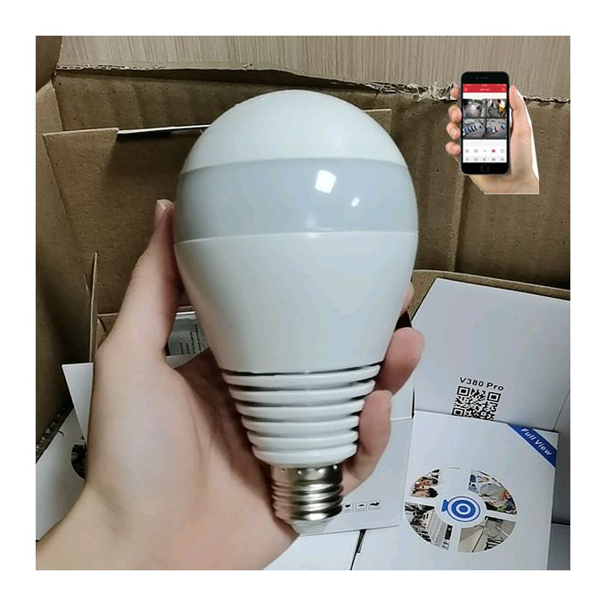 Panoramic 360° WiFi Light Bulb Nanny Camera