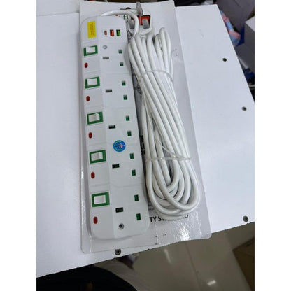 Astra 5m HA_605U Power Extension Trailing Socket with USB Charging Points